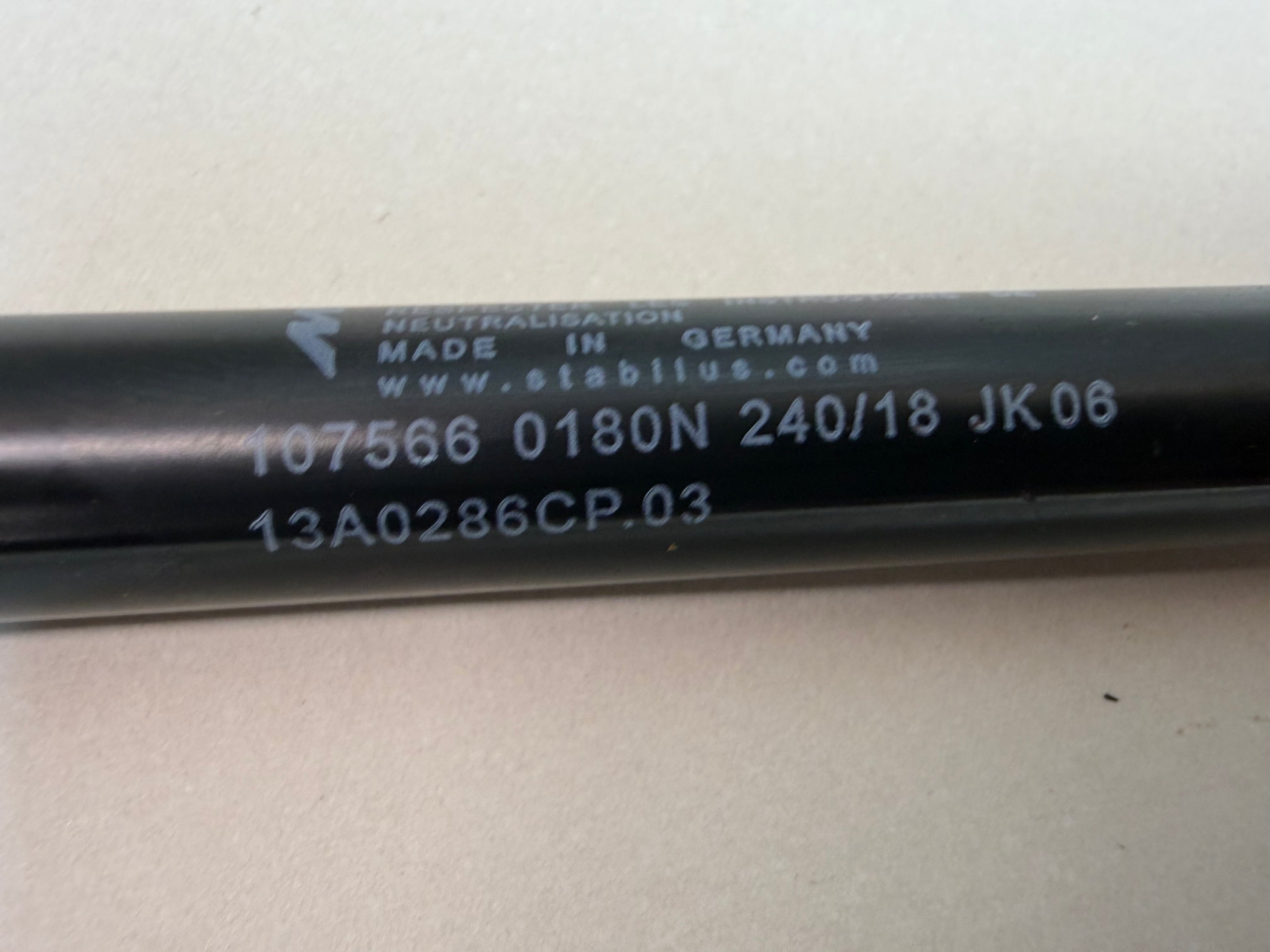 McLaren 540C 570S 570GT 600LT 2016-2021 Front Hood Gas Strut Shock OEM 16A0286CP