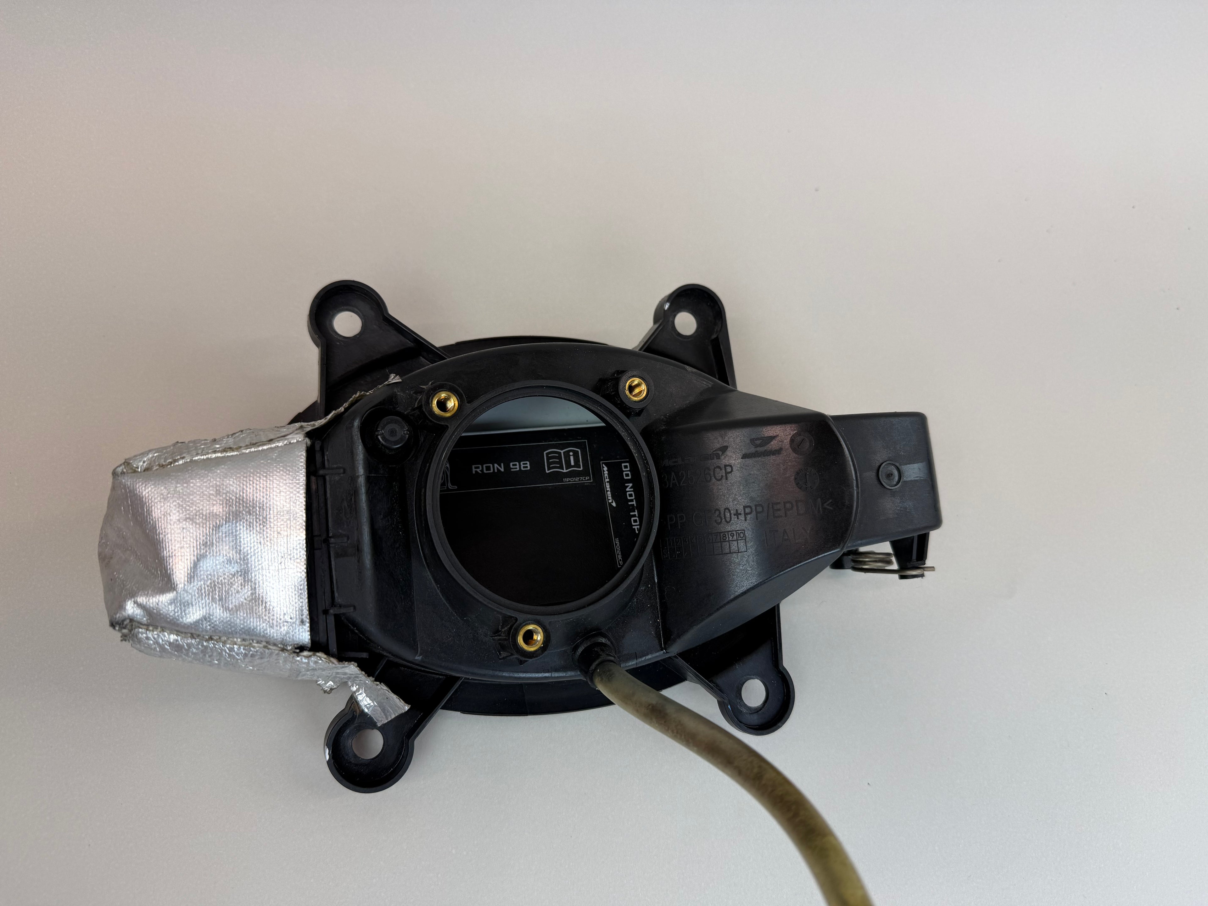 McLaren 570S 540C 570GT 600LT White Fuel Filler Assembly OEM 13A6126CP