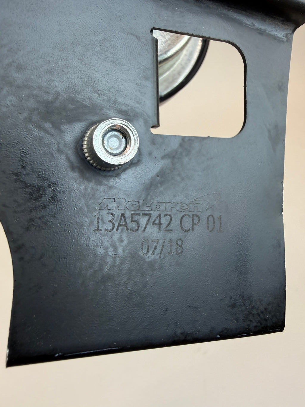 McLaren 570S 540C 570GT 600LT RH Right Horn Assembly w/ Mounting Bracket OEM 13A5742CP
