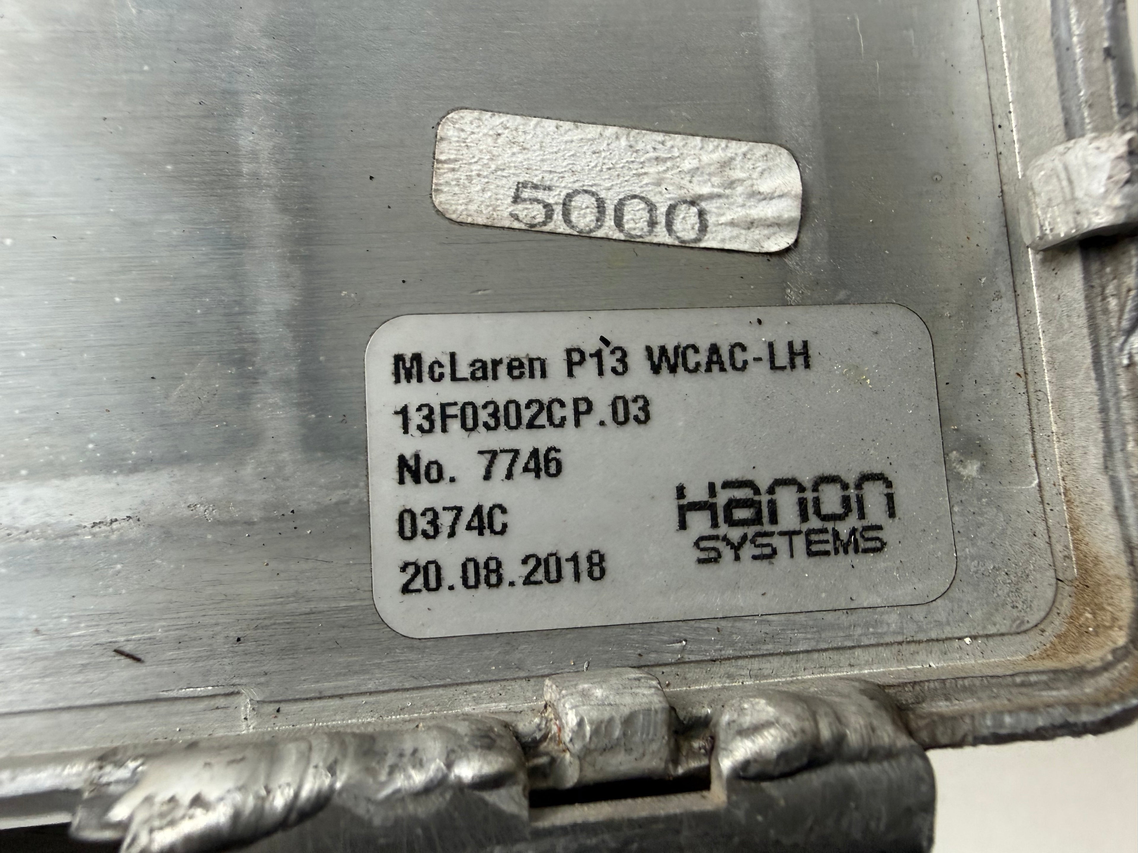 McLaren 570S 540C 570GT 600LT LH Left Intercooler Assembly OEM 13F0302CP