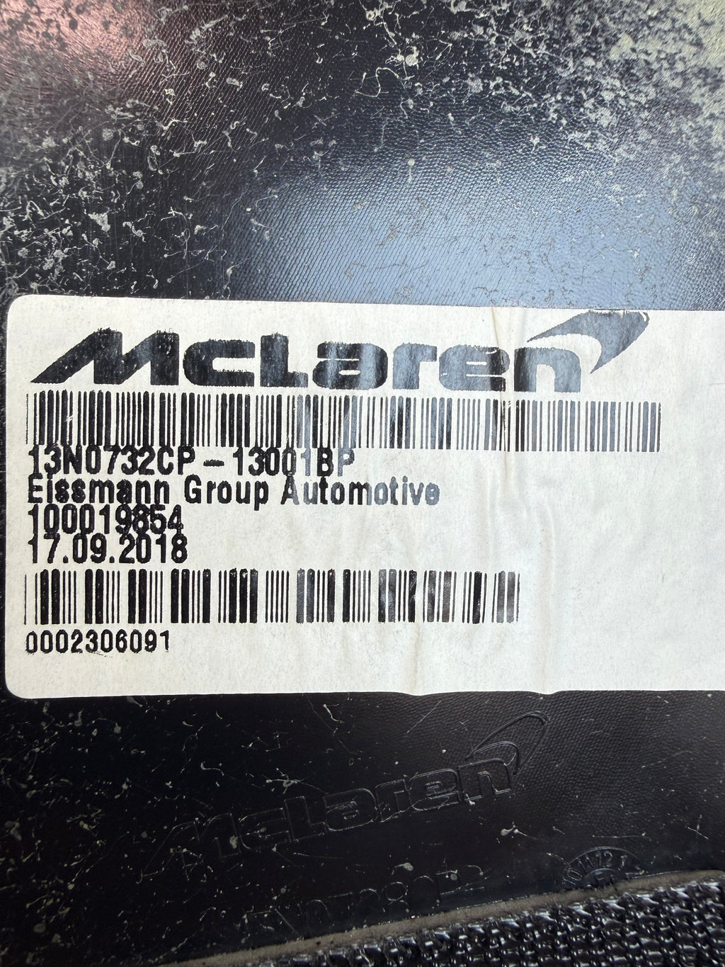 McLaren 570S 540C 570GT 600LT LH Left B Pillar Interior Trim Panel OEM 13N0732CP