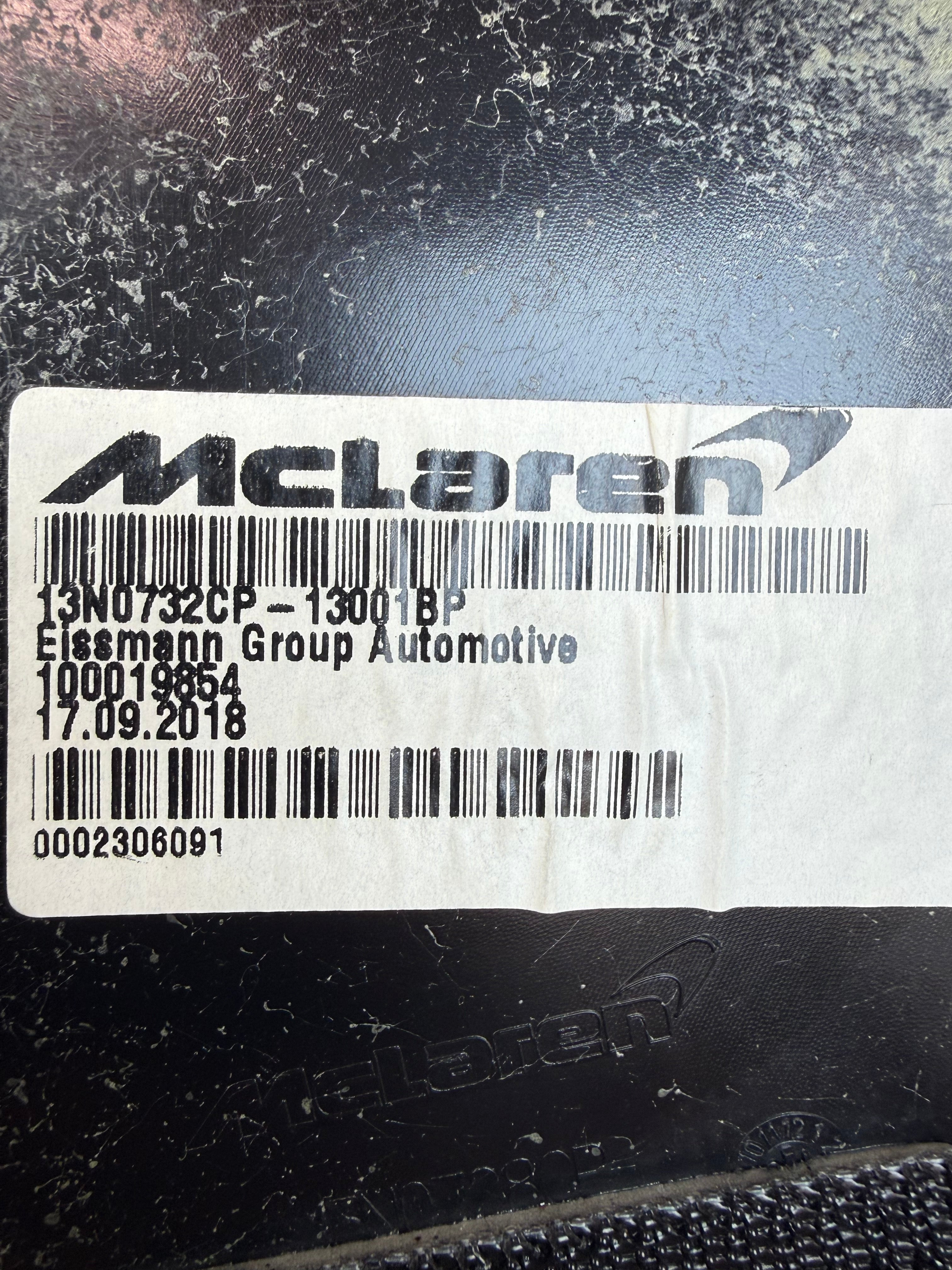 McLaren 570S 540C 570GT 600LT LH Left B Pillar Interior Trim Panel OEM 13N0732CP