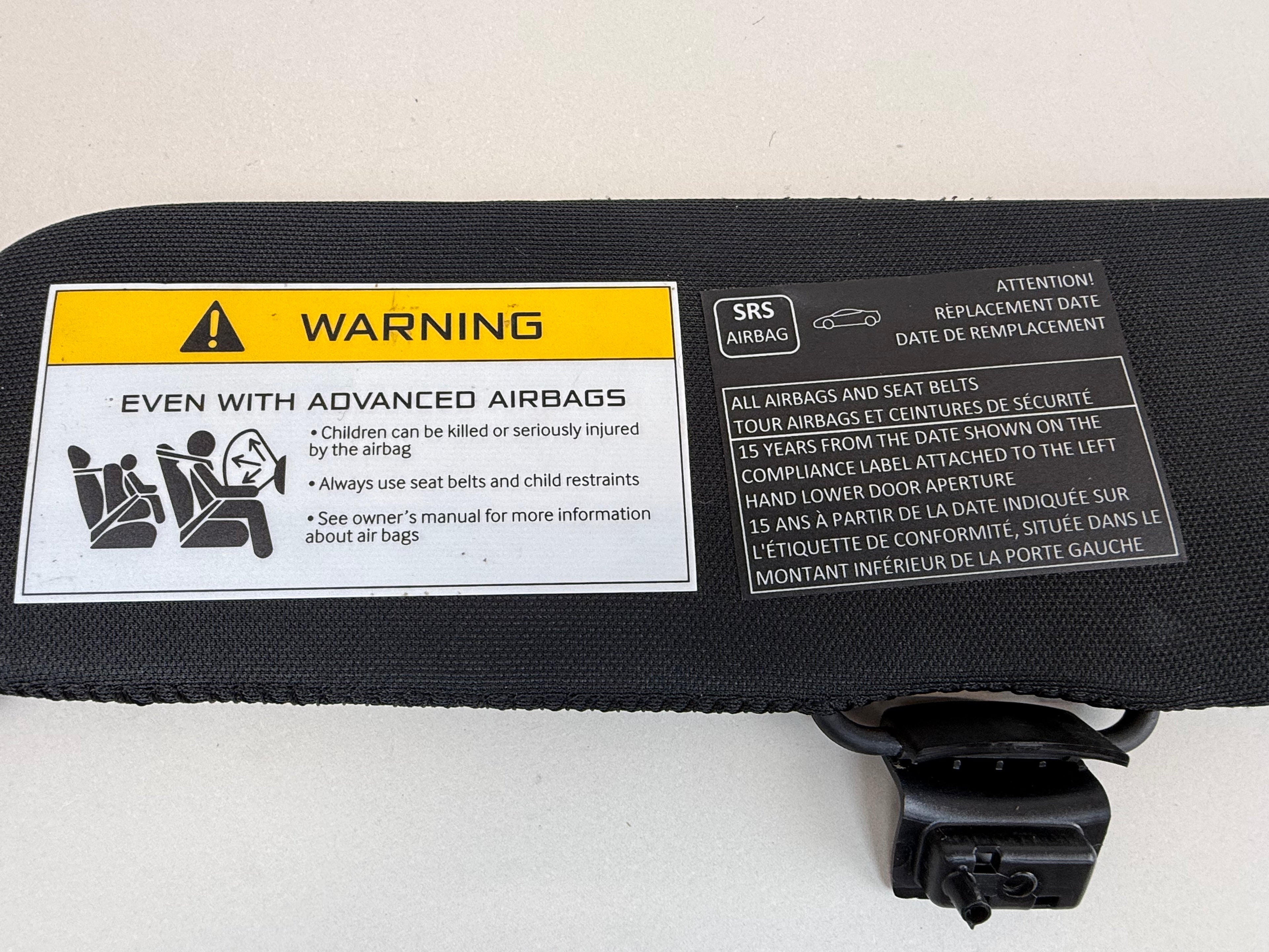 McLaren 570S 540C 570GT 600LT RH Right Sun Visor Black OEM
