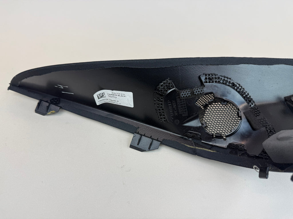 McLaren 570S LH A-Pillar Interior Trim Panel Carbon Black Textile OEM 13N2821CP