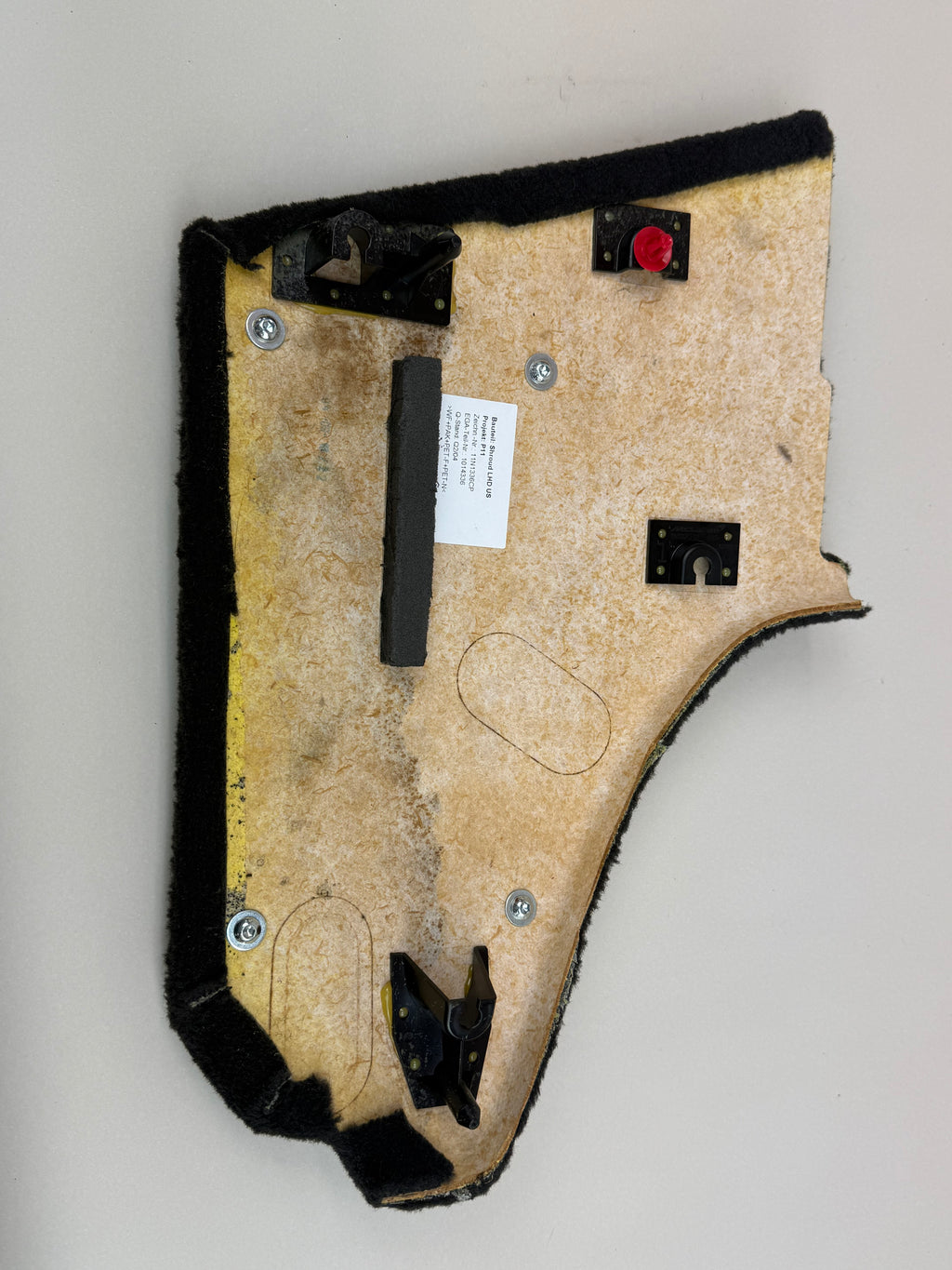 McLaren 570S 540C 570GT 600LT RH Passenger Side Carpet Trim Panel Storage Net 11N1336CP OEM