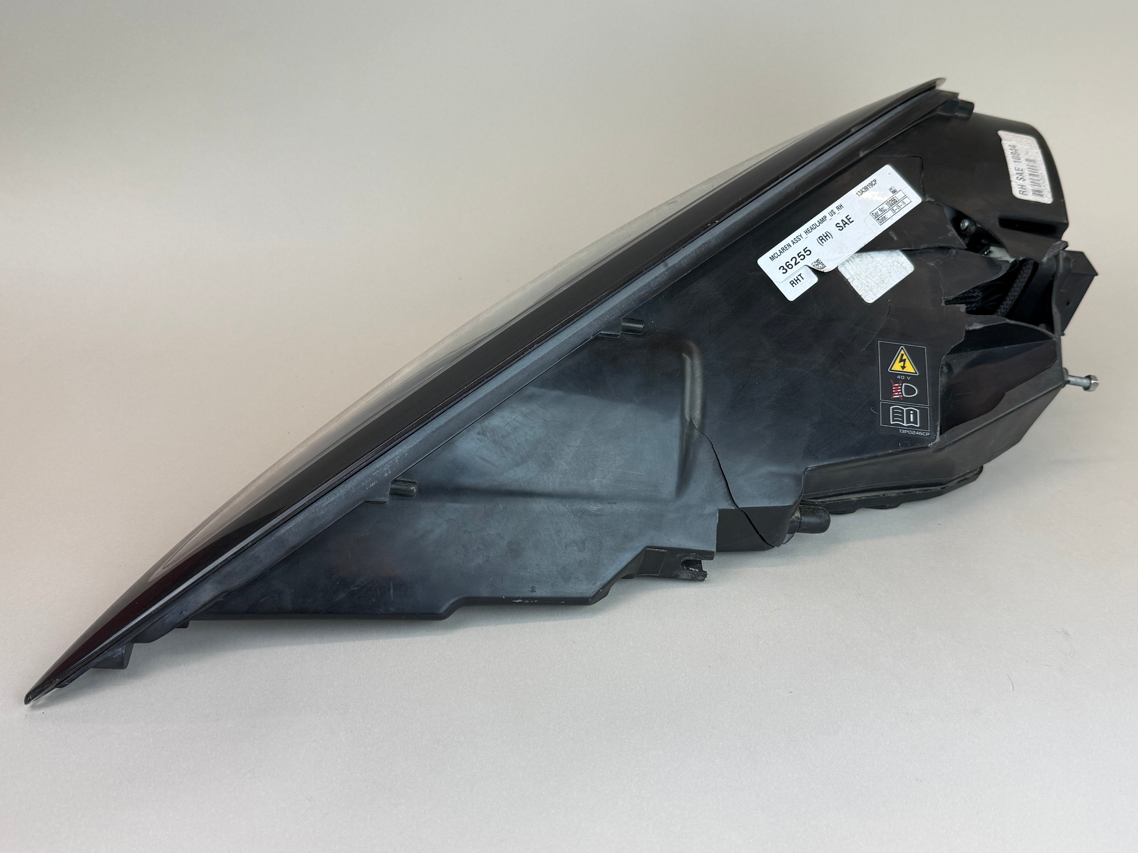 McLaren 570S 540C 570GT RH LED Headlight Assembly 13A3919CP OEM 2016-2021 DAMAGED