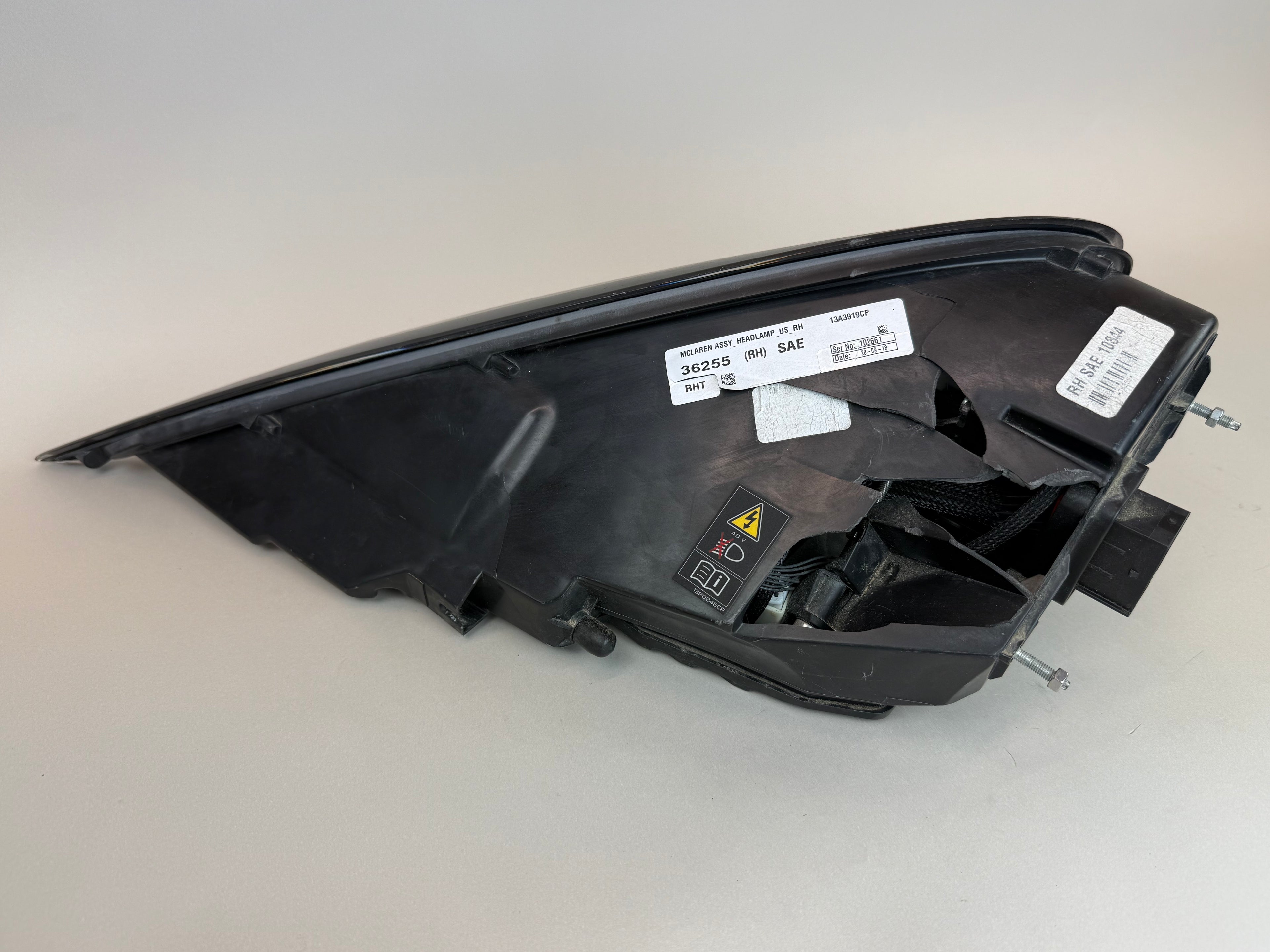 McLaren 570S 540C 570GT RH LED Headlight Assembly 13A3919CP OEM 2016-2021 DAMAGED