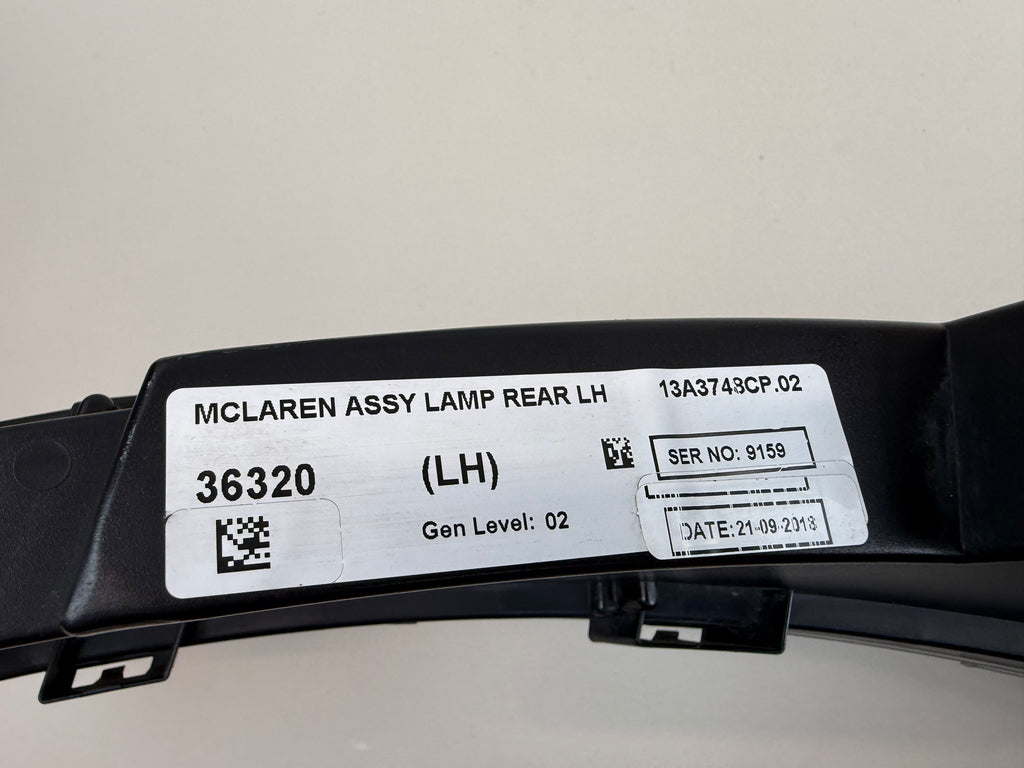 McLaren 570S 540C 570GT 600LT LH Rear Tail Light Lamp Assembly 13A3748CP OEM 2016-2021 DAMAGED