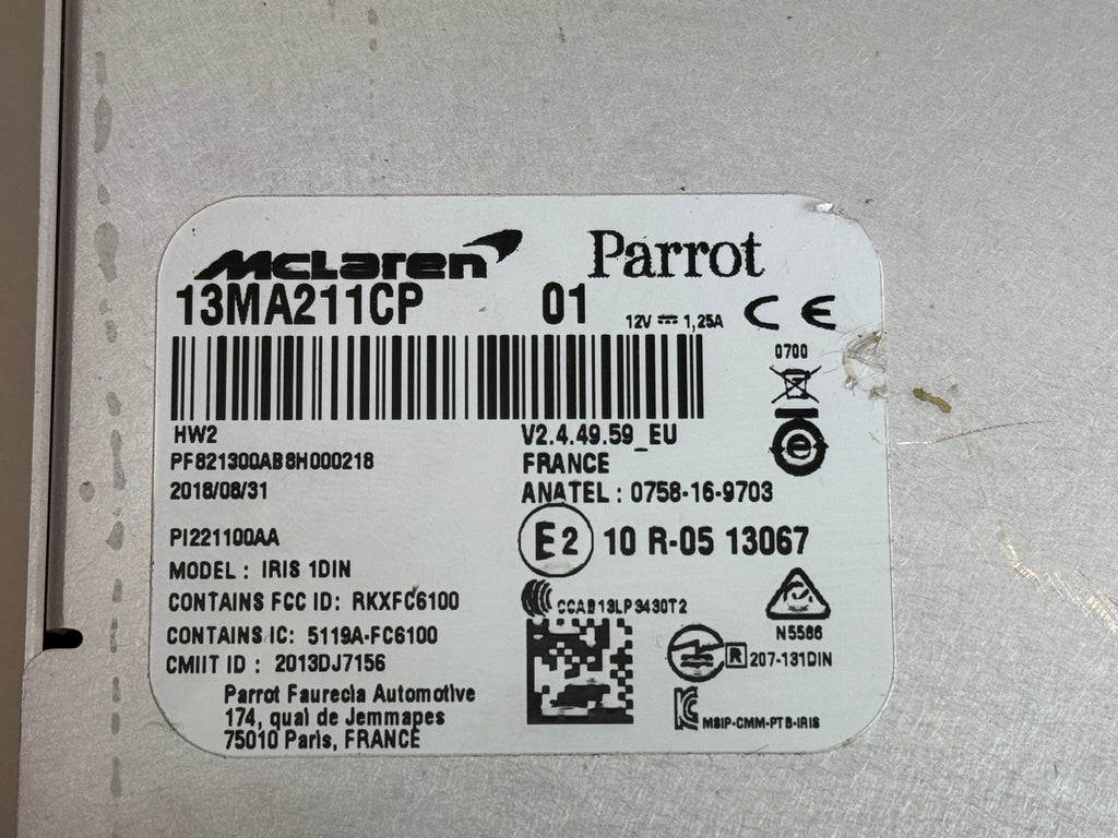 McLaren 570S 540C 570GT 600LT Navigation Control Module 13MA211CP OEM 2016-2021