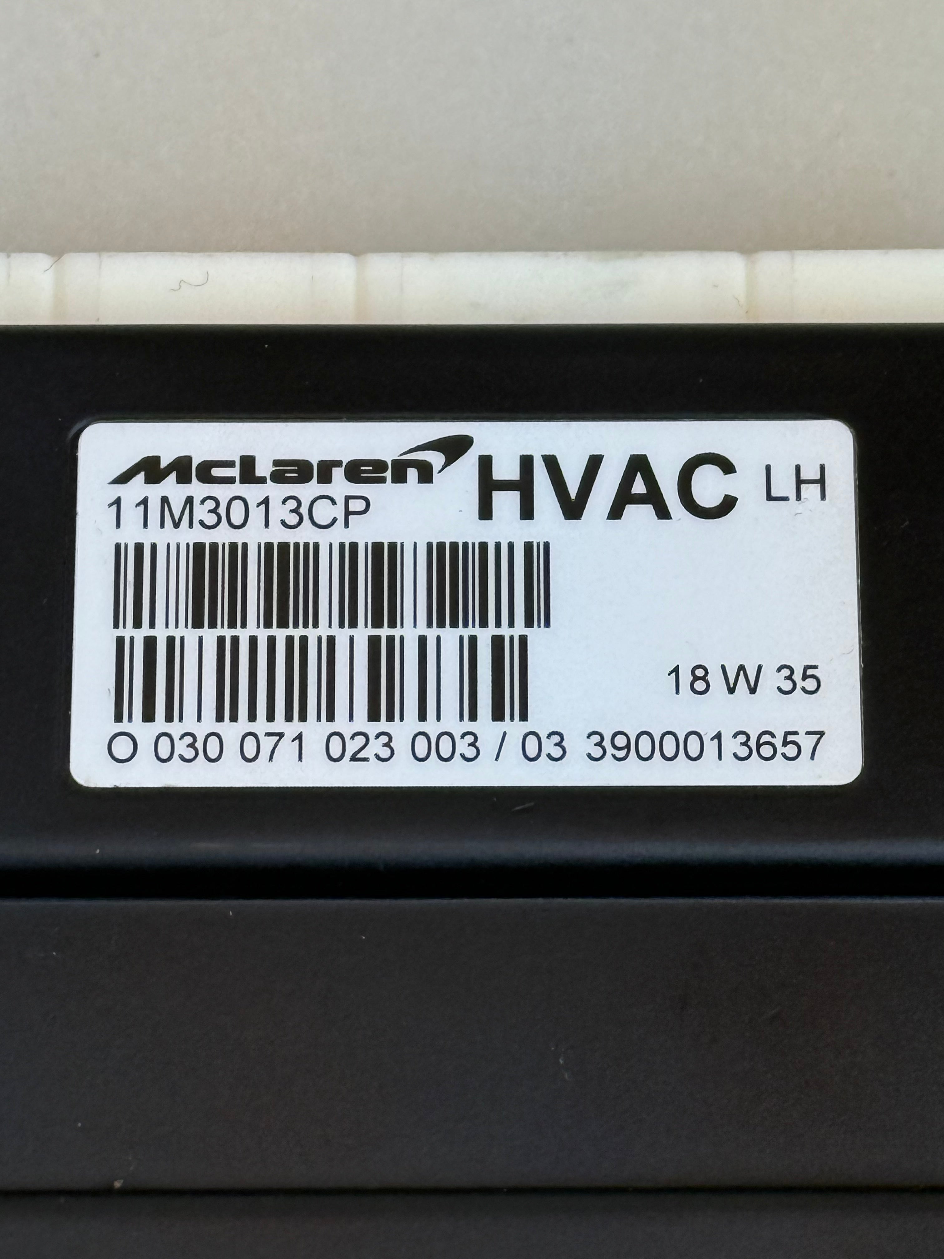 McLaren 570S 540C 570GT 600LT HVAC Climate Control Module 11M3013CP OEM 2016-2021