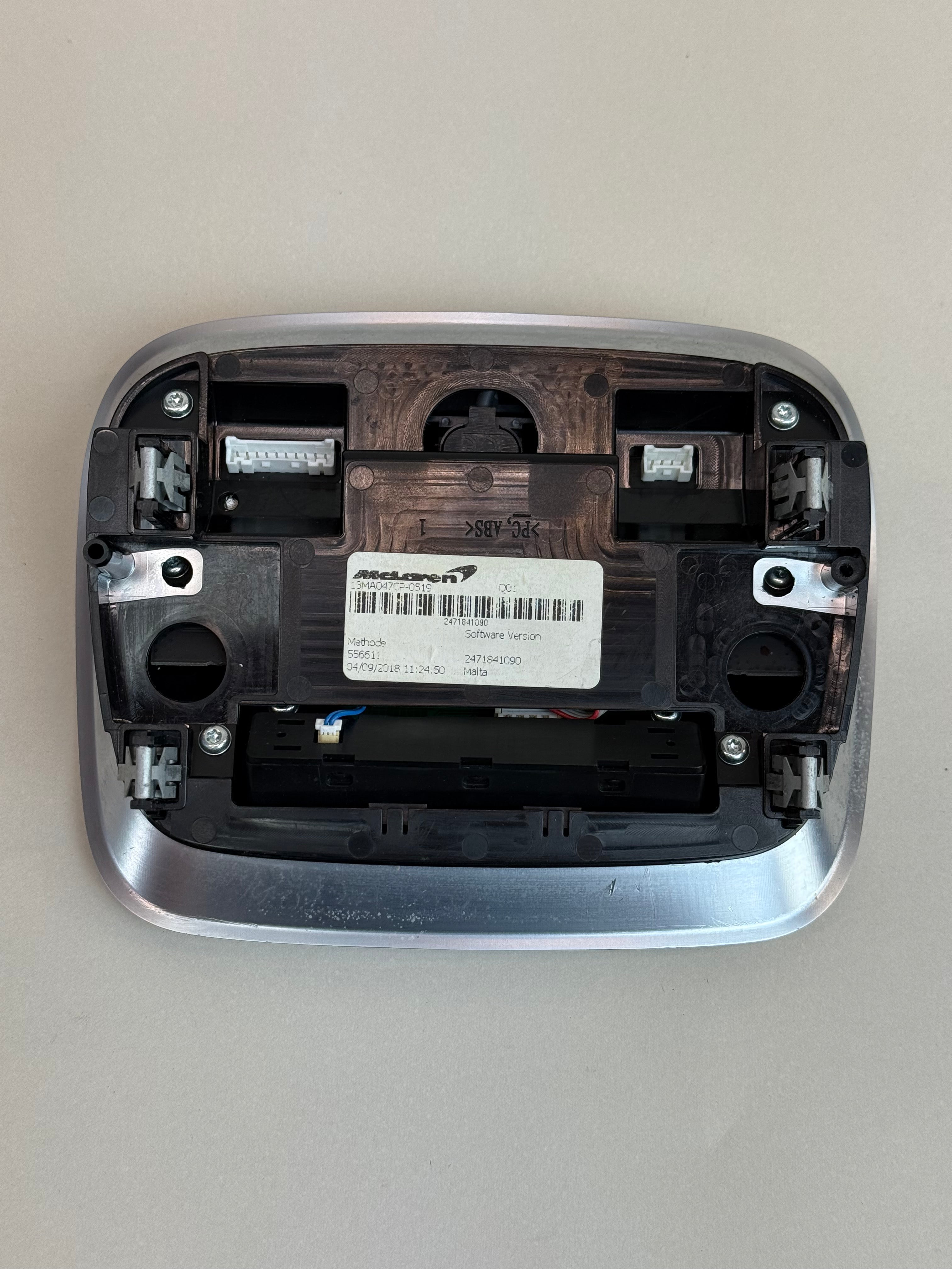 McLaren 570S 540C 570GT 600LT Overhead Console Dome Map Light Assembly 13MA047CP OEM 2016-2021