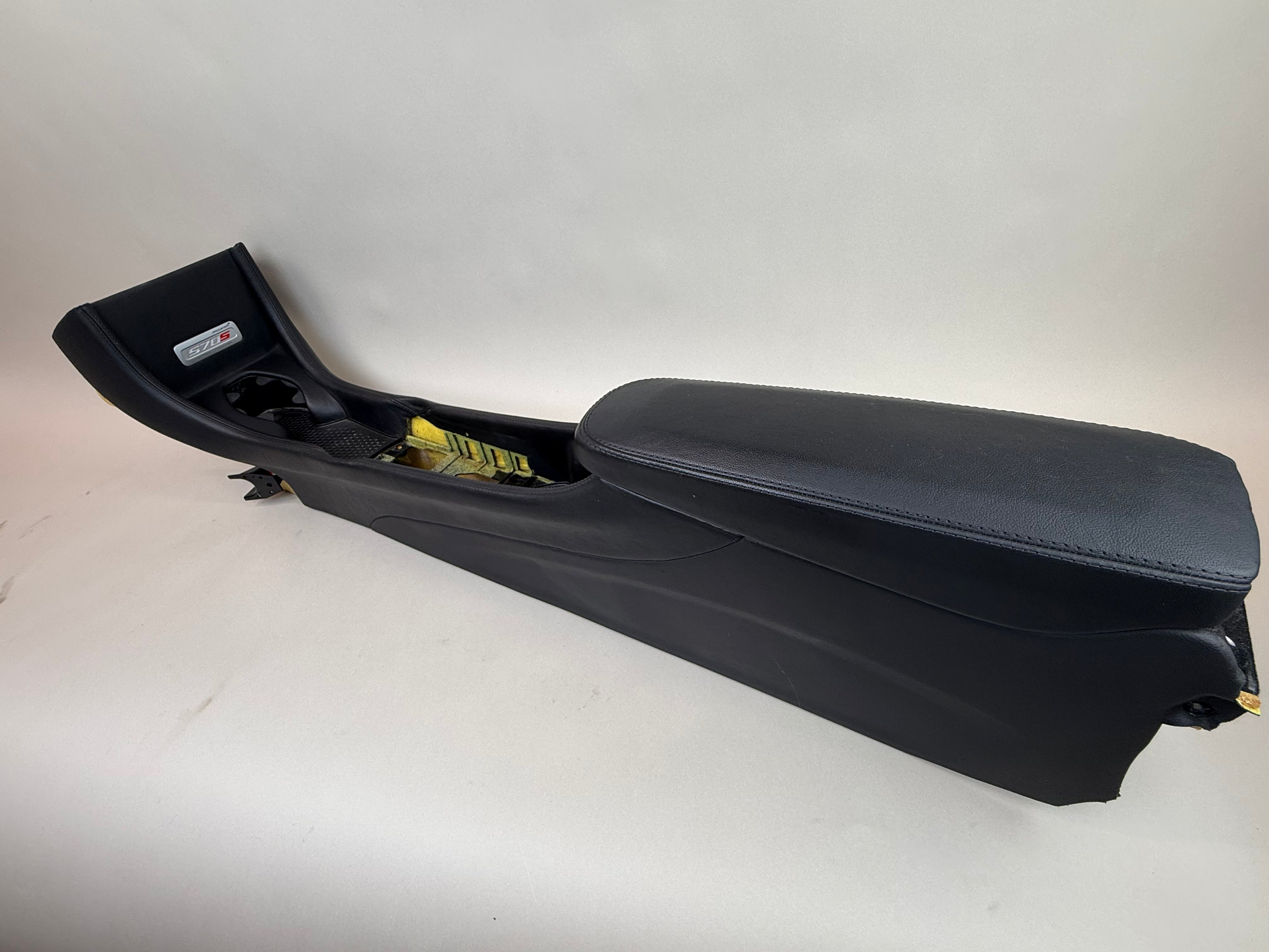 McLaren 570S Center Console Armrest Assembly Black Leather 13N1157CP 2016-2021
