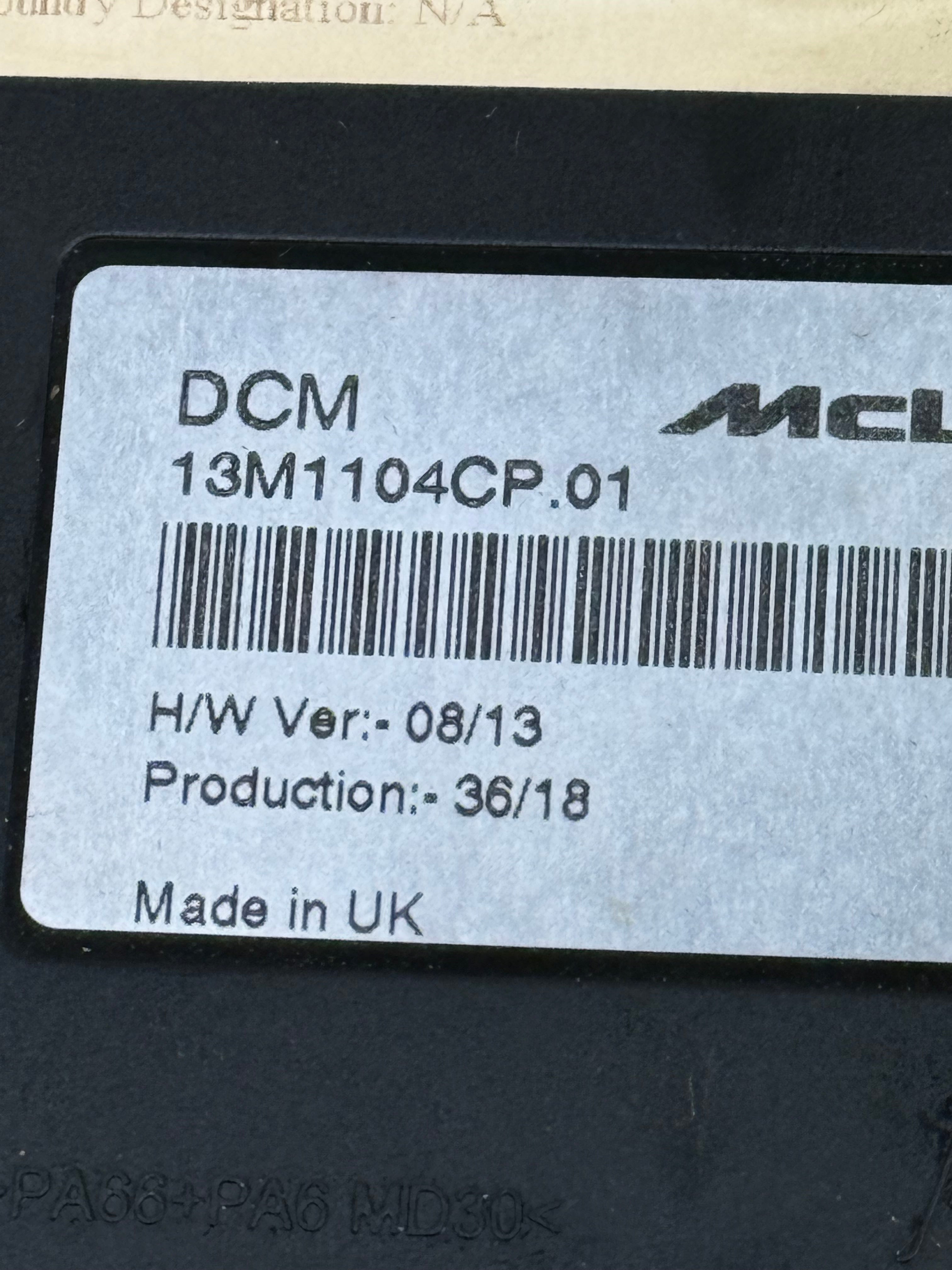 McLaren 570S 540C 570GT Door Control Module DCM 13M1104CP.01 2016-2021