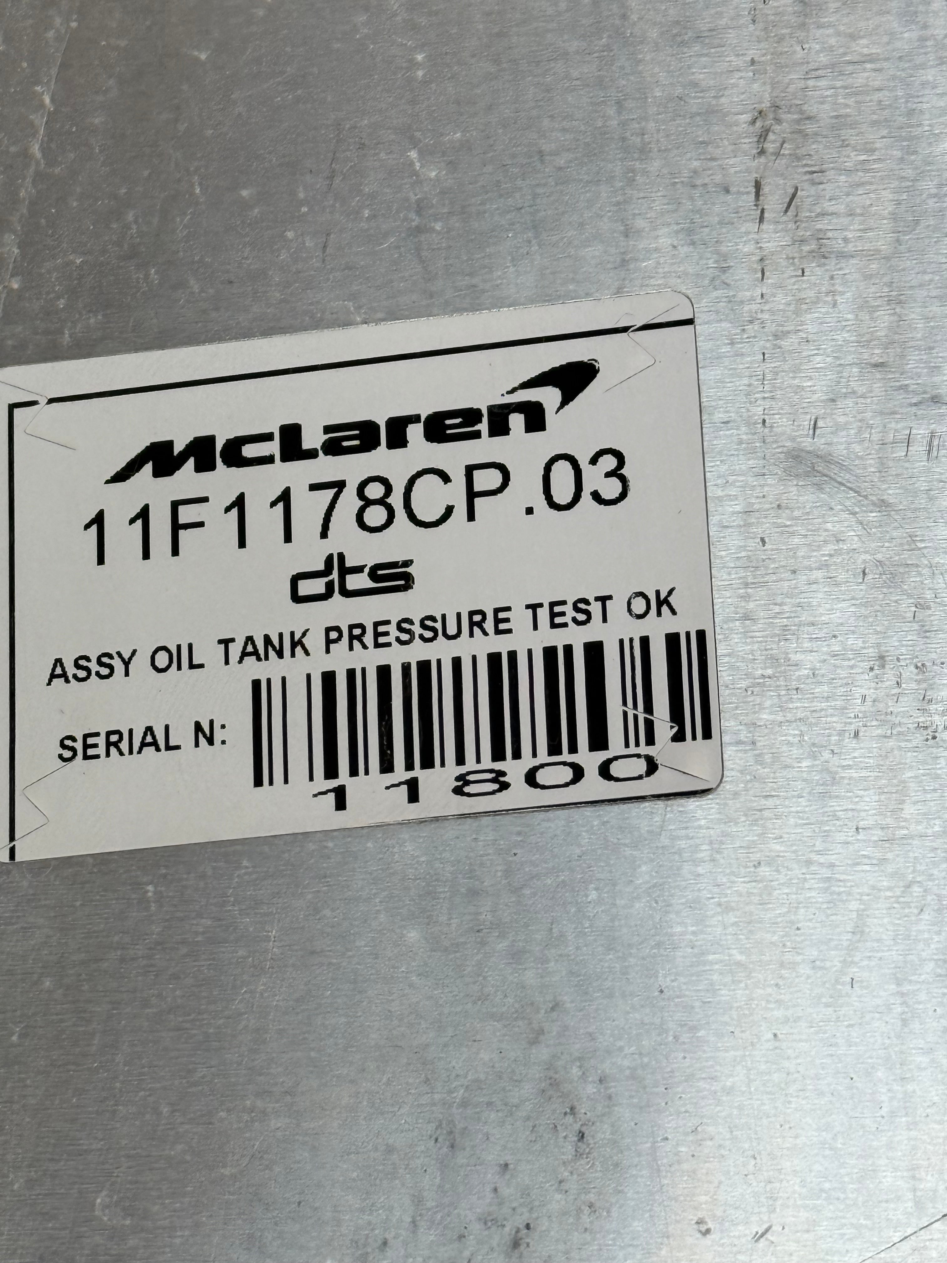 McLaren 570S 540C 570GT Engine Oil Reservoir Tank Assembly 11F1178CP.03 2016-2021