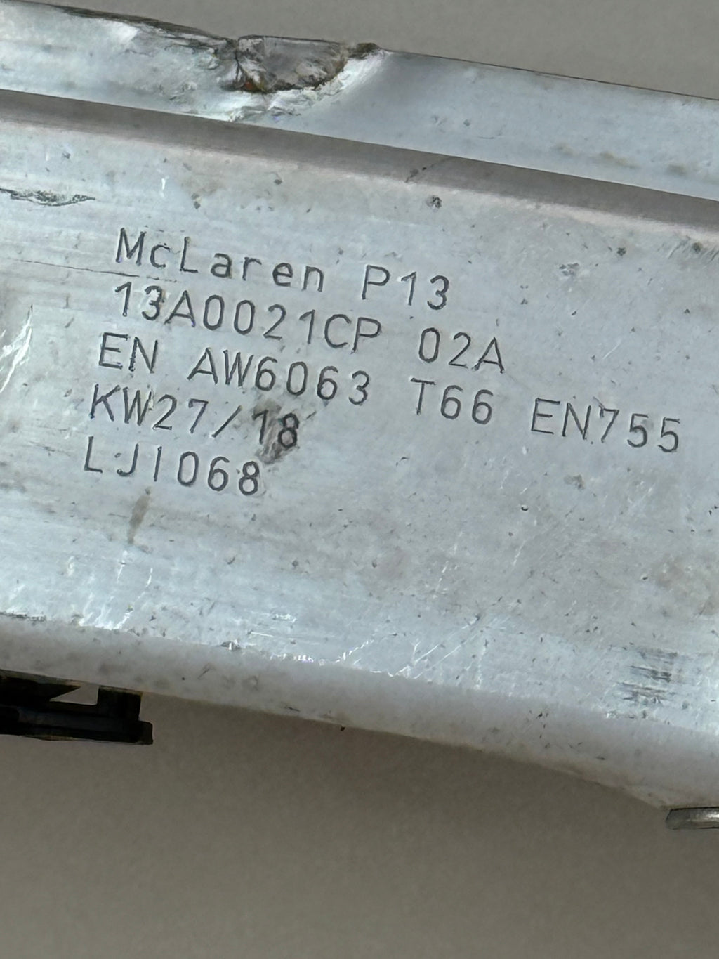 McLaren 570S 540C 570GT 600LT DAMAGED Rear Bumper Reinforcement Impact Bar Beam 13A0021CP 2016-2021