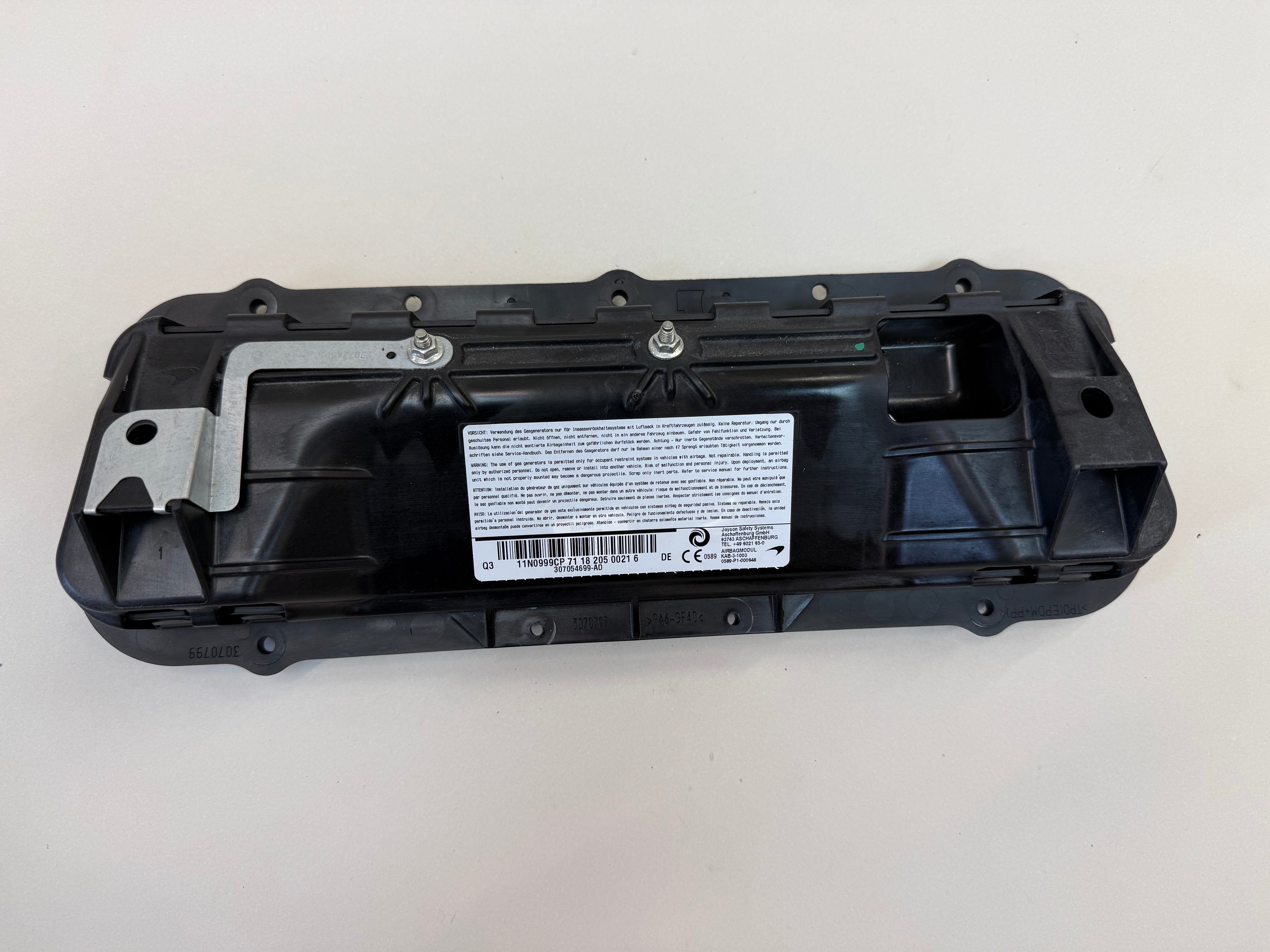 OEM McLaren 540C 570S 570GT 600LT Front Lower Dashboard Airbag Module 11N0999CP 2015-2021