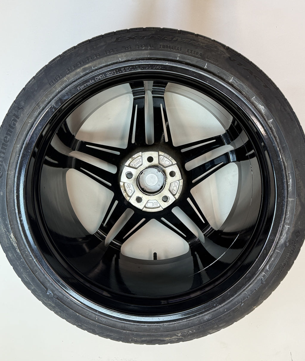 Ferrada Gloss Black Wheels Set of 4 for 2019 McLaren 570S | Front Pirelli P Zero Tires | Rear Mixed Tire Setup