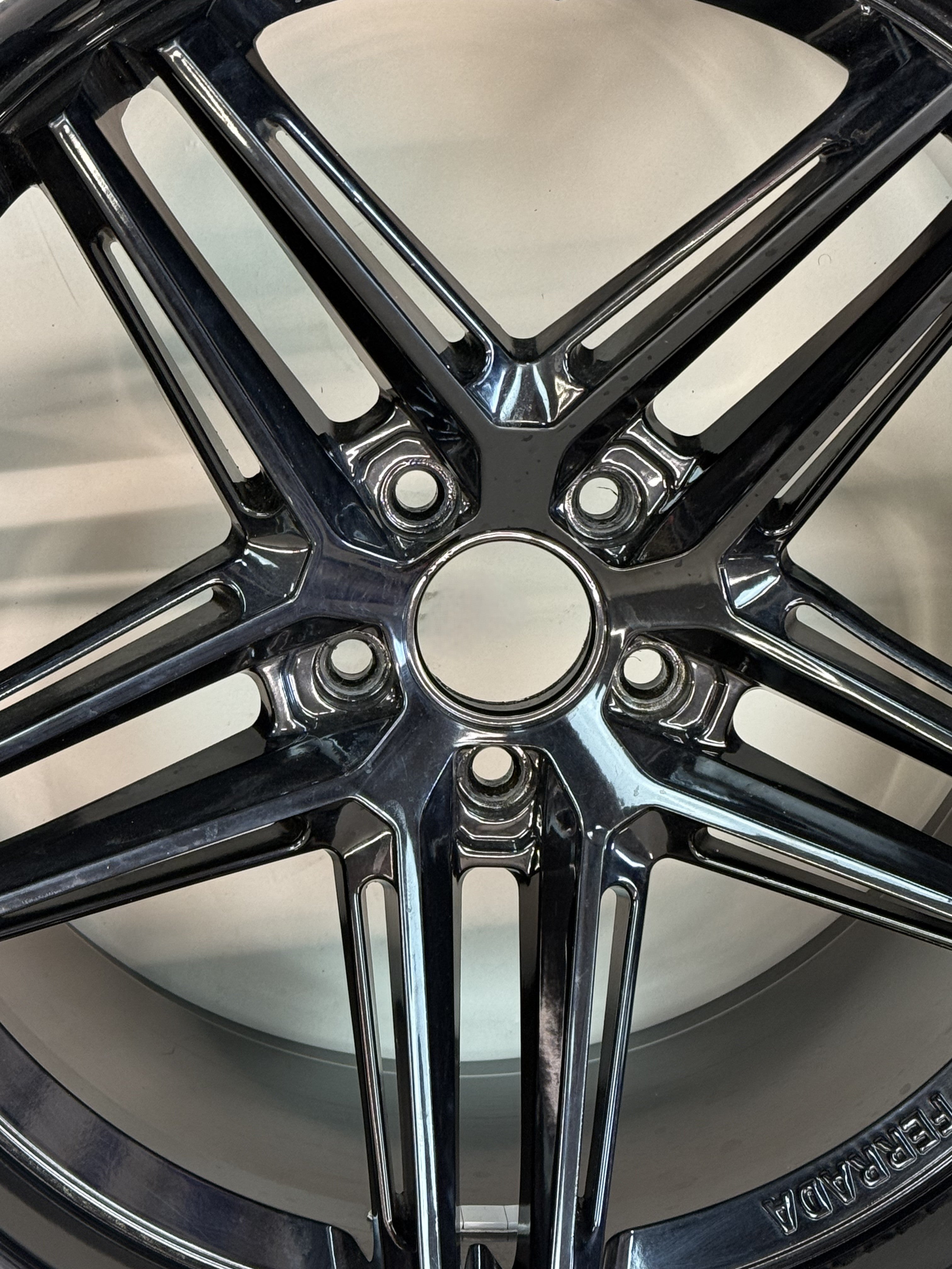 Ferrada Gloss Black Wheels Set of 4 for 2019 McLaren 570S | Front Pirelli P Zero Tires | Rear Mixed Tire Setup